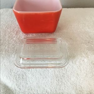 Vintage Pyrex Red refrigerator dish